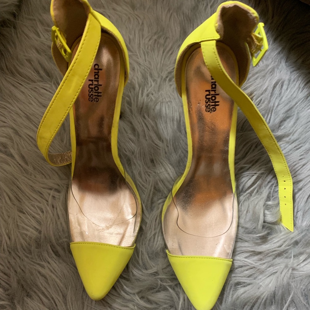Neon green sandals